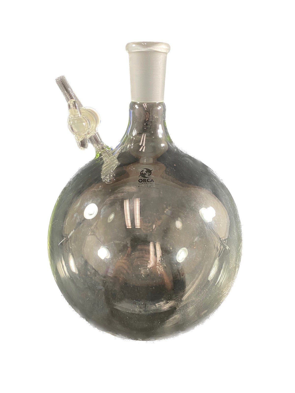 ORCA Glass 1500mL 24/40 Joint Round-Bottom Solvent Storage Schlenk Flask