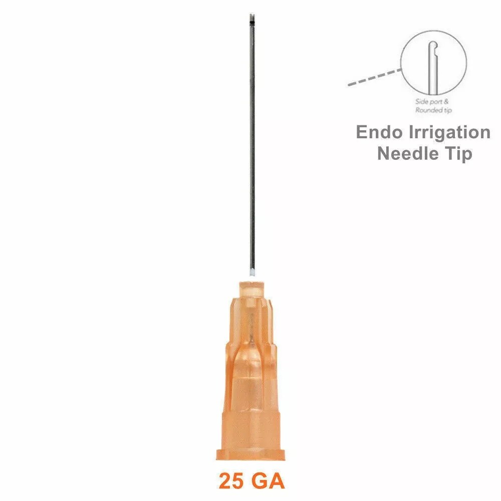 Dental Endo Irrigation Needle Disposable Syringe Tips 25G/27G/30G GA Side Vent