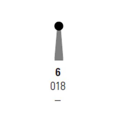 House Brand FG #6 Round Carbide Bur, 50 Pack