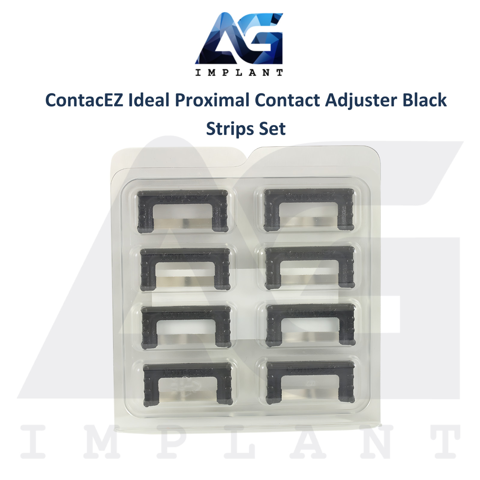ContacEZ Ideal Proximal Contact Adjuster Black Strips 8pcs Fine Single Sided