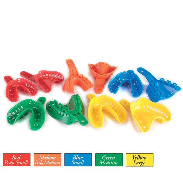 Algi-Lock Ortho Impression Trays – Perforated SMALL Upper Blue 50/Pk.