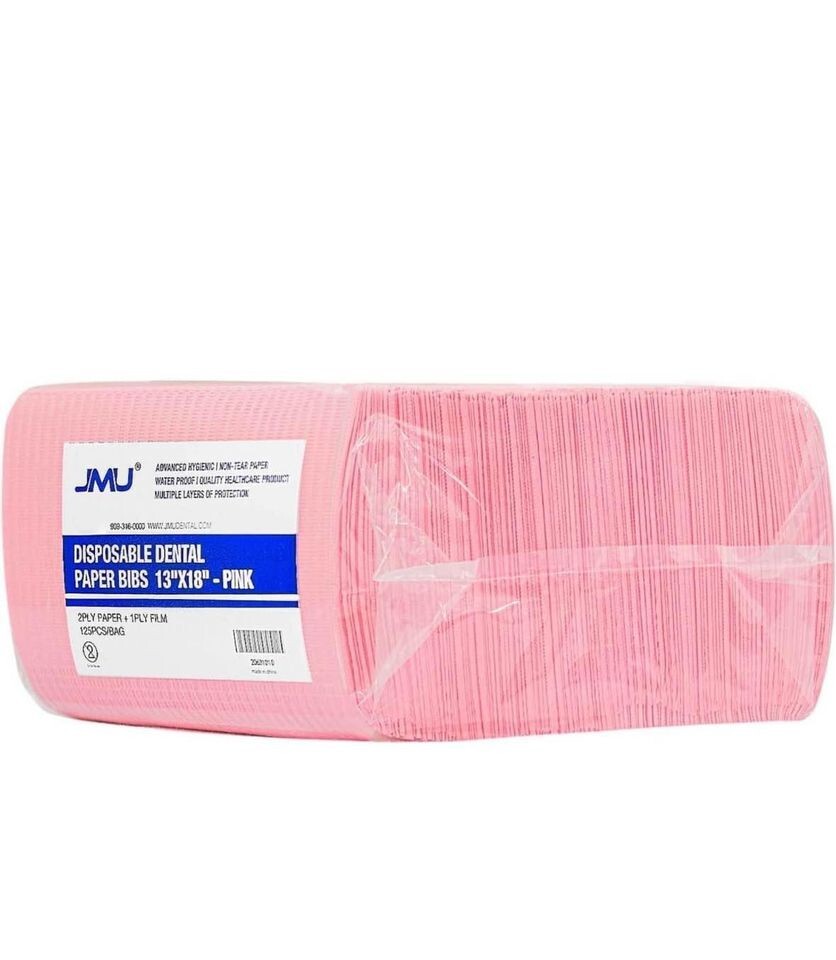 JMU Dental Patient Bibs 2+1 Ply Medical Tattoo Towel Cover Waterproof 13″x18″