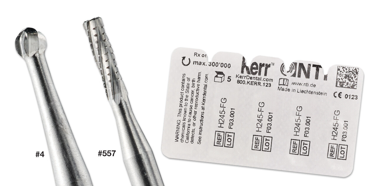 Axis Dental NTI 2-Piece Operative Cabide FG 34 Burs 100/pk Made in Germany