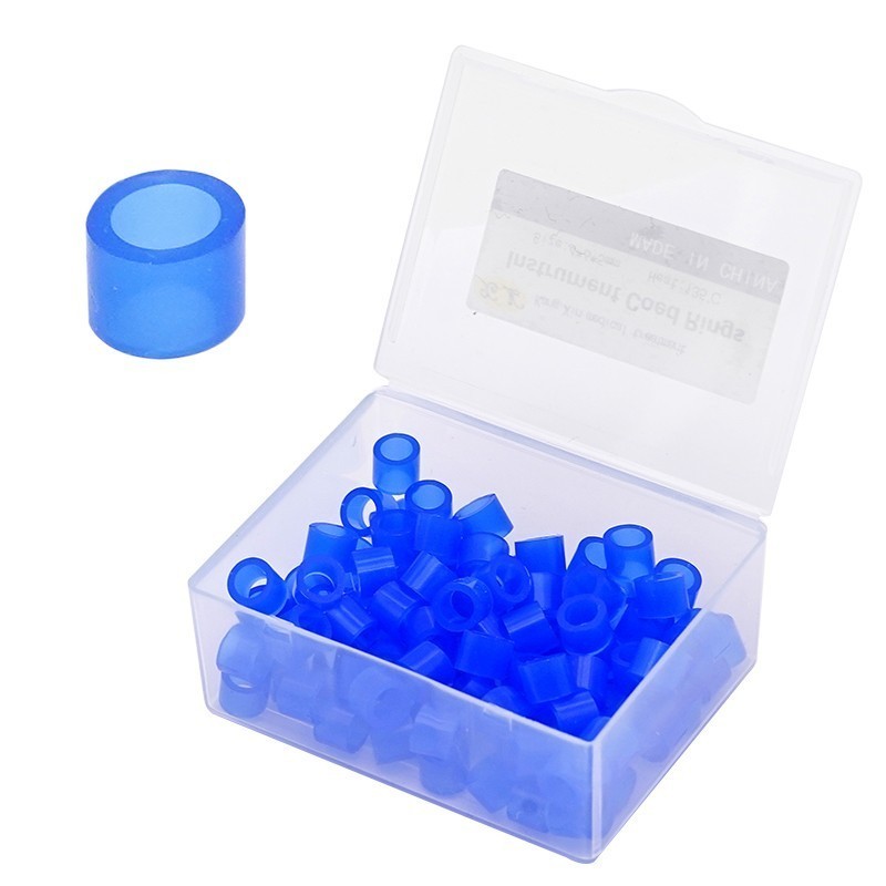 100Pcs/Bag Dental / Hygienist Instrument Silicone Color Code Rings Autoclavable