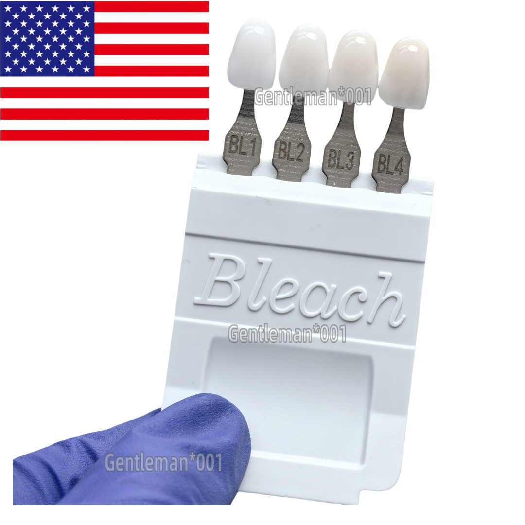 4Colors Dental Bleached Shade Guide Bleached Chart Teeth Whitening Based Vita