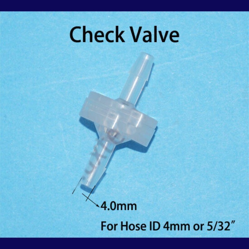 2/3/4/5/6mm Inline Plastic Check Valve 1/16 3/32 1/8 3/16 inch in Hose Barb