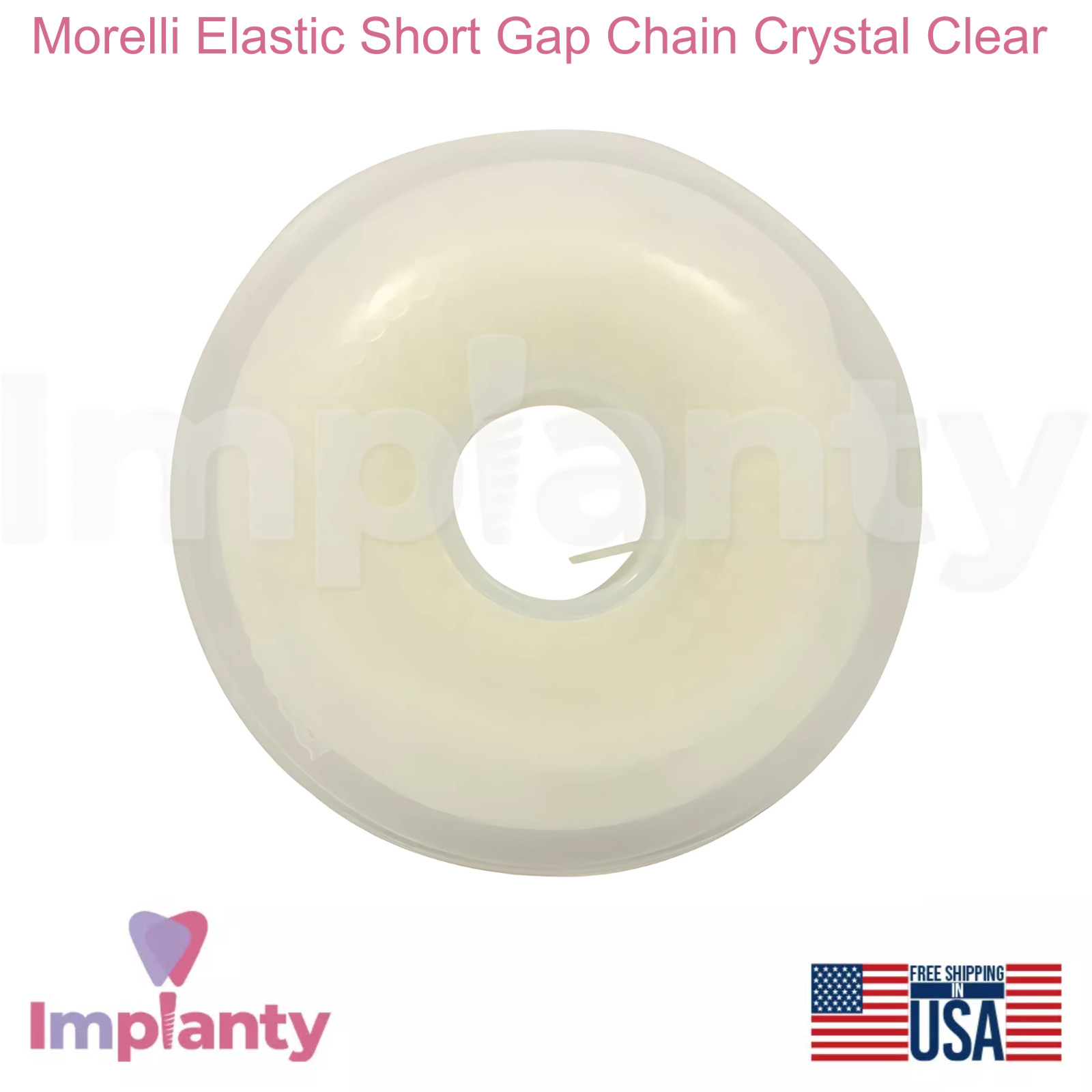 Morelli Elastic Short 2.5mm Gap Chain Crystal Clear 4.5m Roll Dentistry Tool