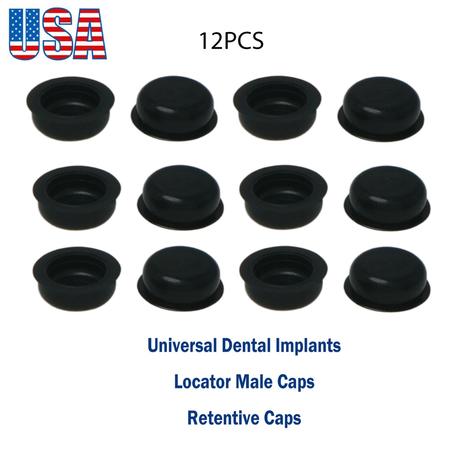 US Dental Locator Overdenture Male Caps High Retention Lab Processing PEEK Caps