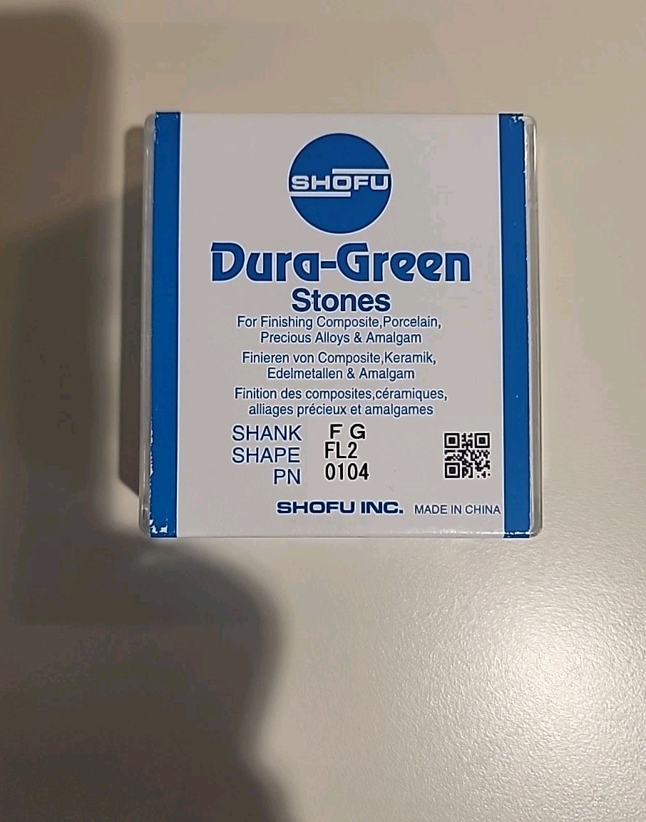 Shofu Dura Green FL2 Silicon Carbide Finishing Stones FG (12 per box) SH – 0104