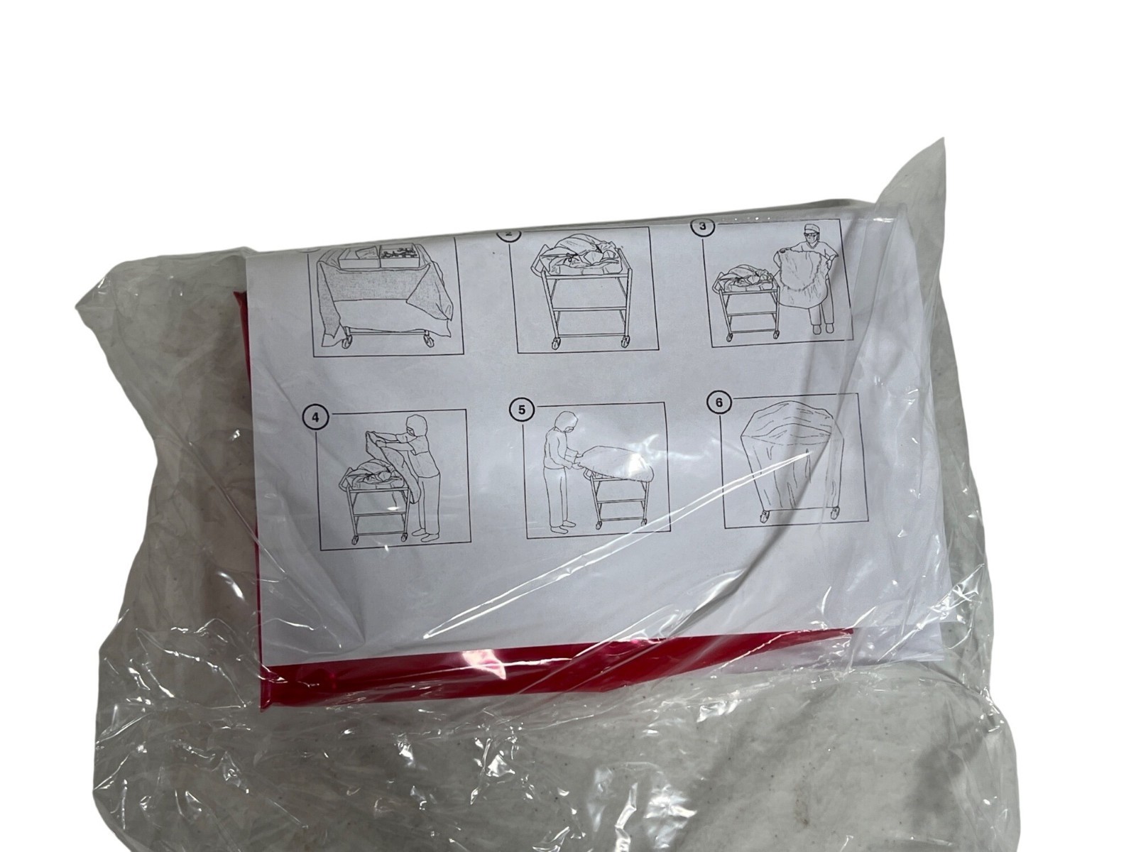 20pk Tidi 5540RS Shield Transport Containment Cover for Ring Stand Red Biohazard