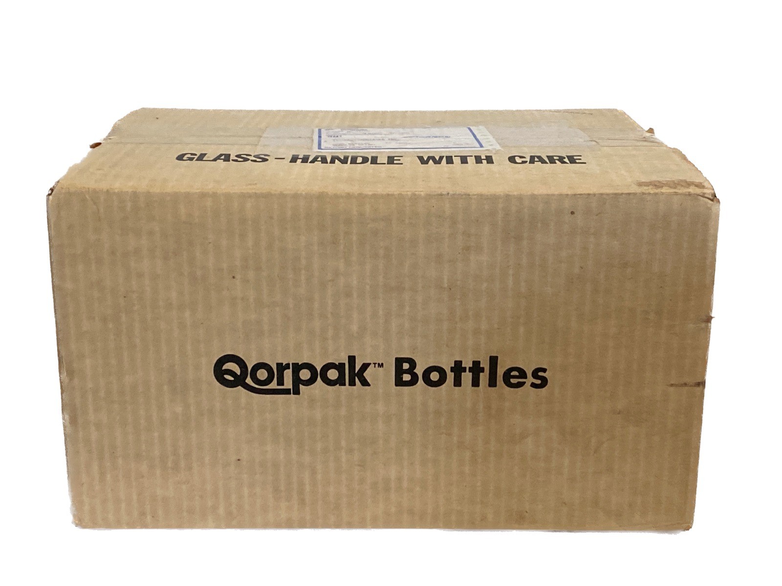 (12) QORPAK Amber Glass 32oz. Narrow Mouth Round Bottles w/ Screw Caps 2123