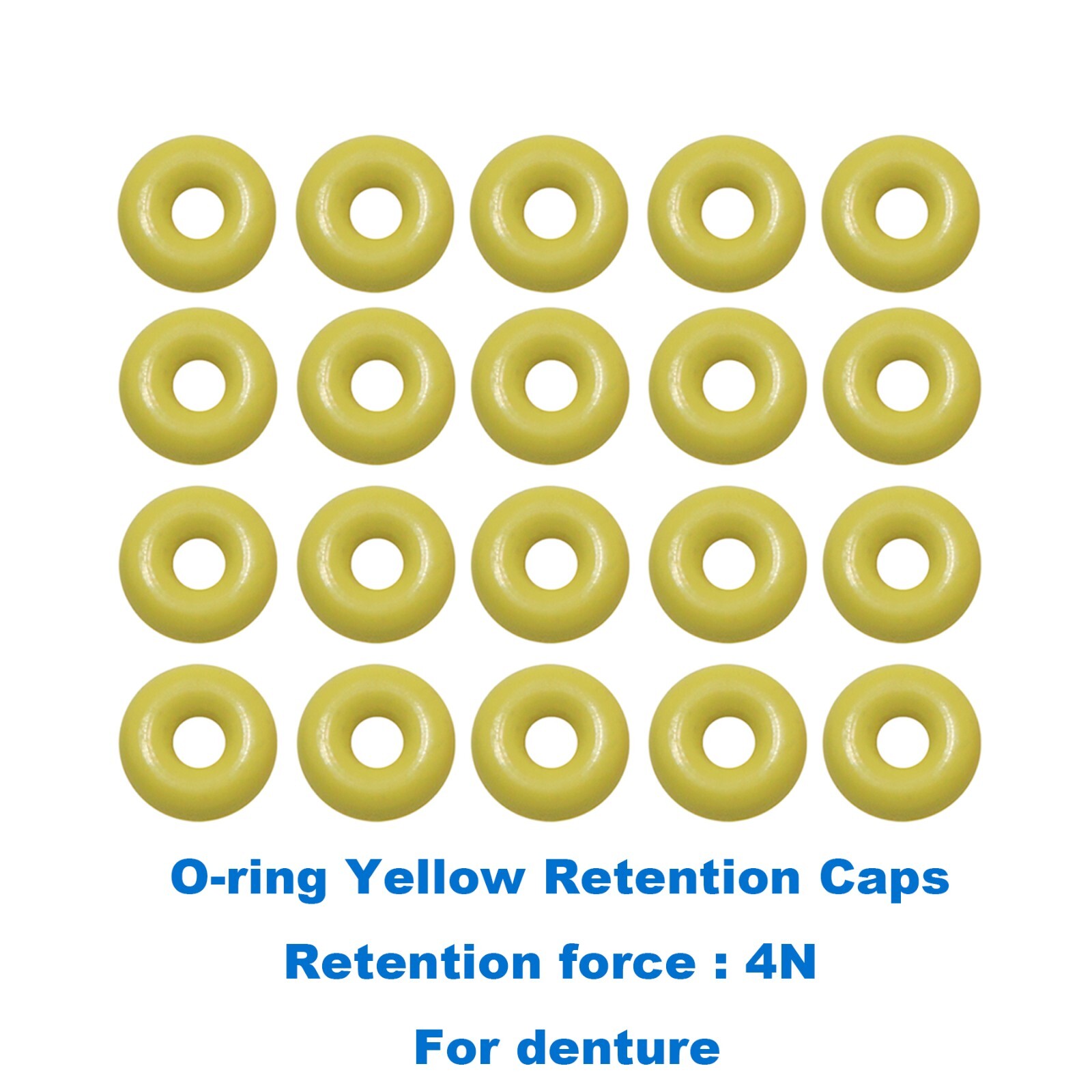 20Pcs Dental O-Ring Kit fits Hiossen Osstem Ball Abutment Retention force 4N/6N