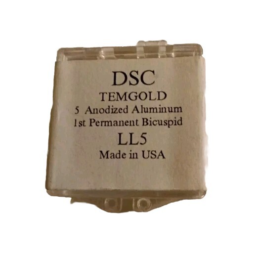 DSC Dental 1st Permanent Bicuspid TEMGOLD 5/Pk ANODIZED ALUMINUM USA LL5