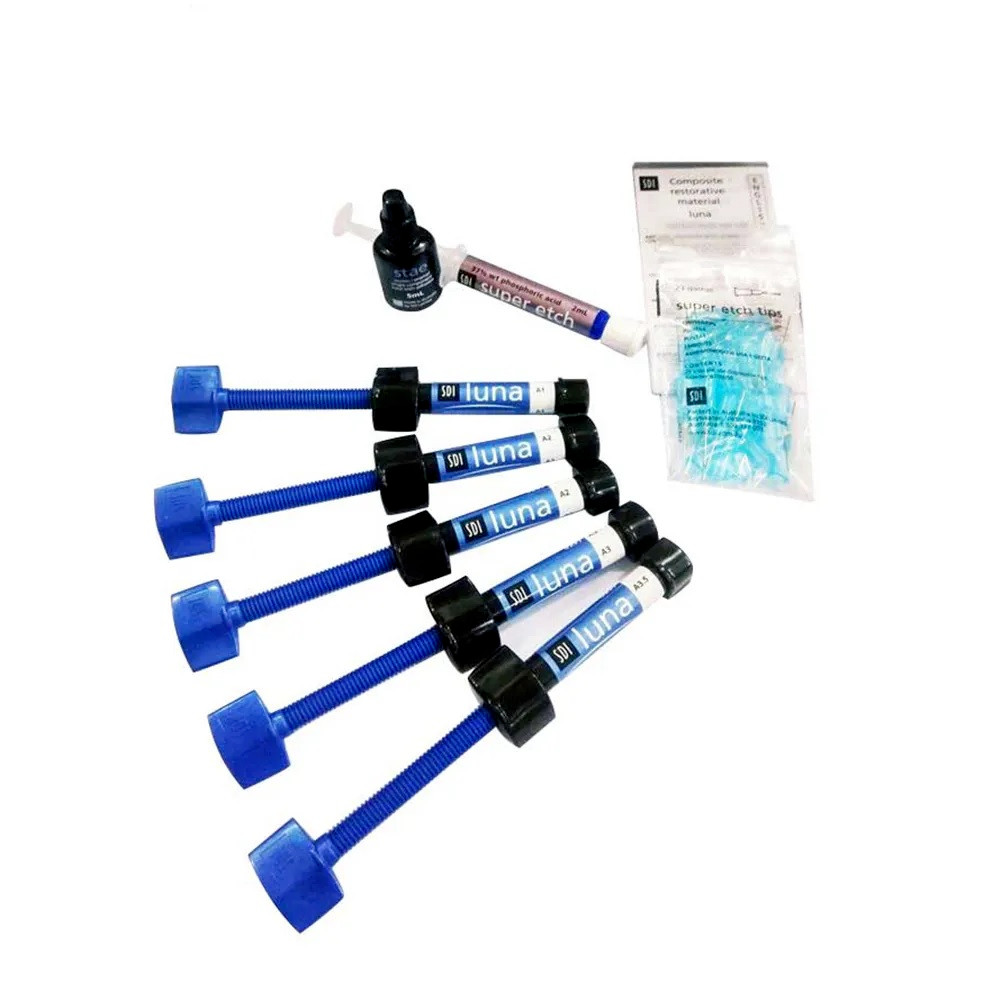 Dental SDI LUNA Nano Hybrid And Micro Filler 5 Composite+Stae Bond+Etch 2ml Kit