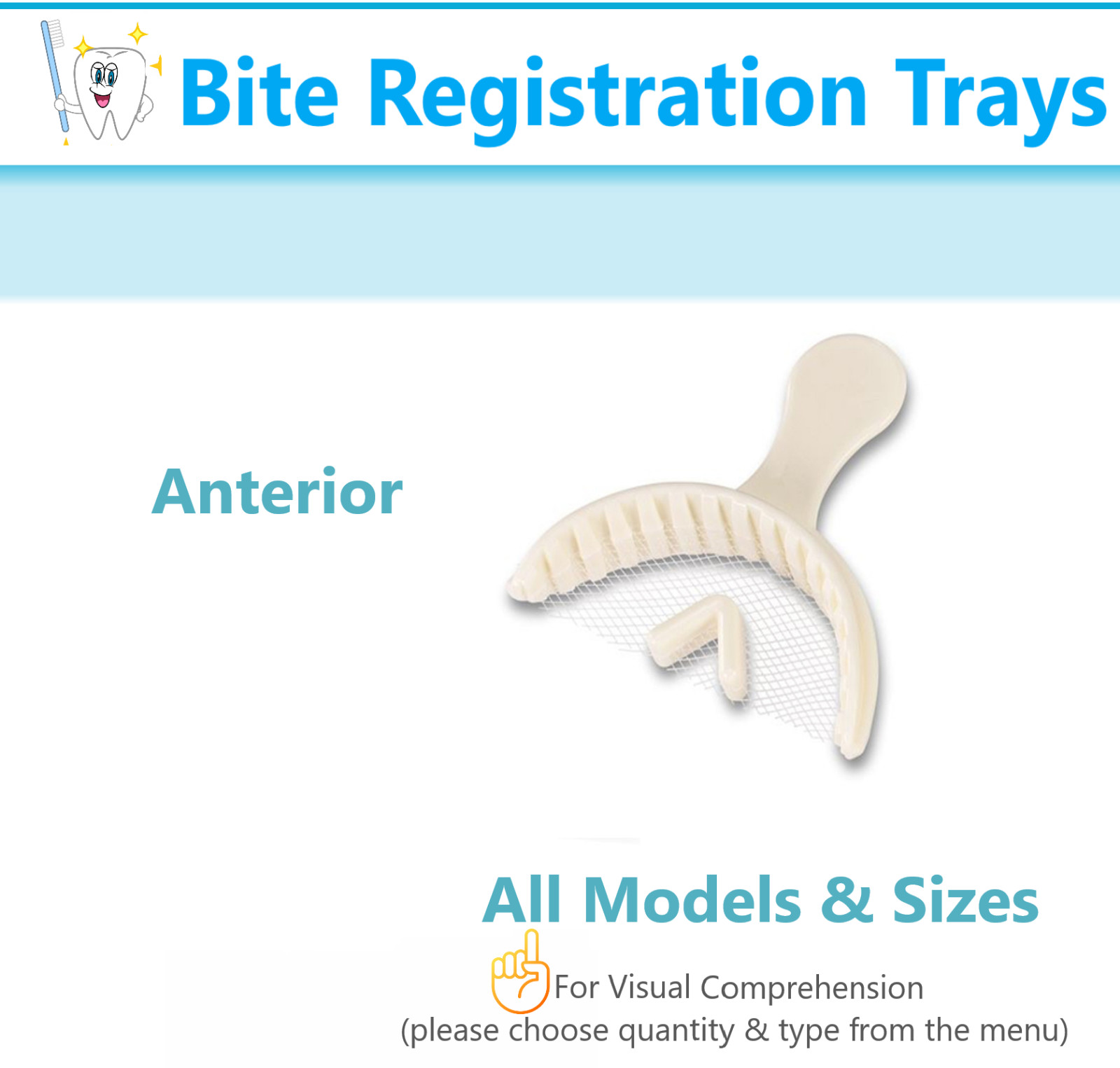 Dental Impression Bite Registration Polybite Trays Full Arch, Quadrant Choose Qt