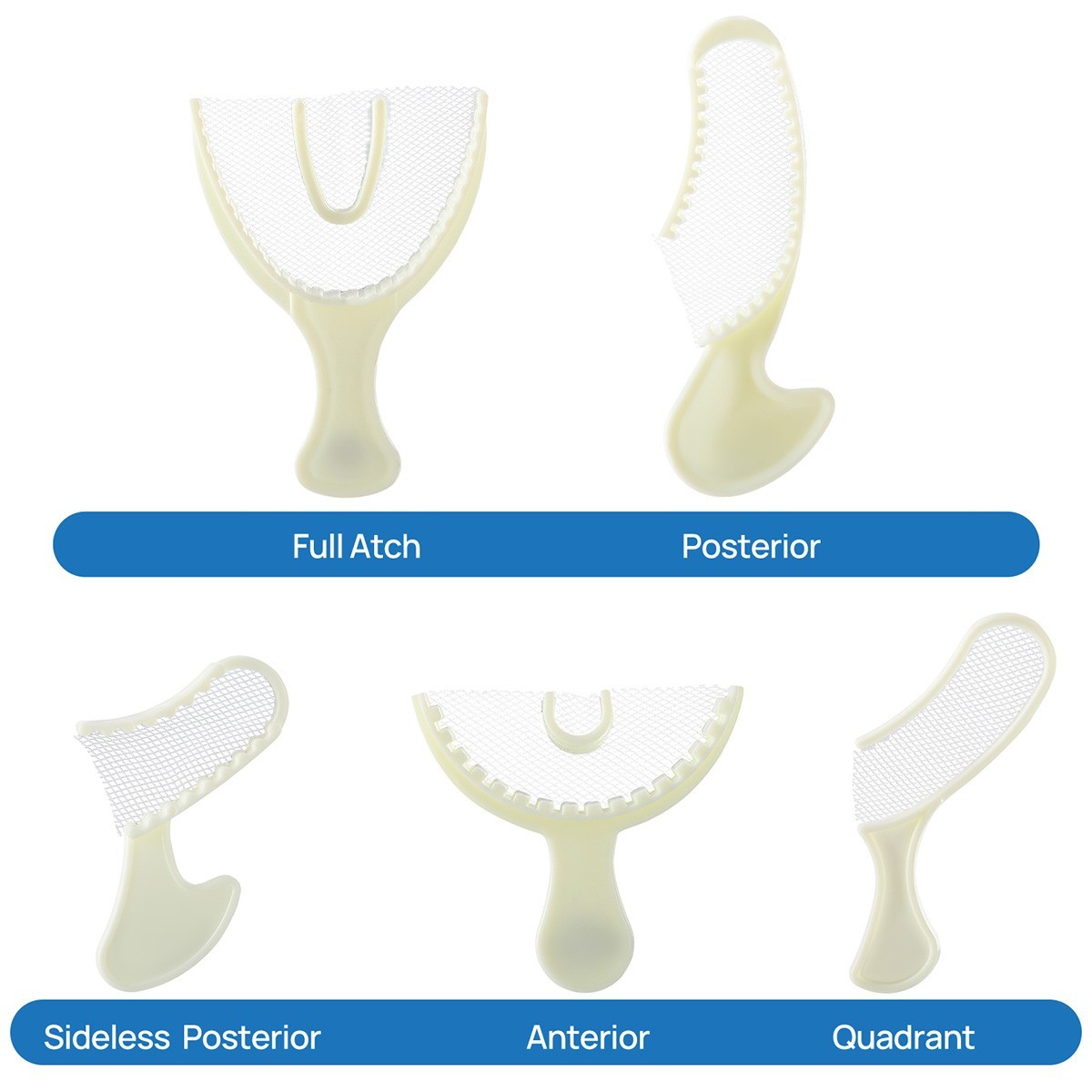 30pcs AZDENT Dental Impression Bite Registration Triple Trays Mold Disposable