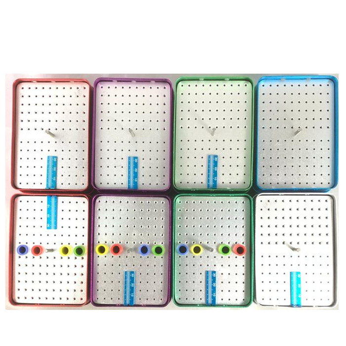 RULER Dental Endo Box for storing Files Burs & GP/PP Points 112 Holes in 5 Color