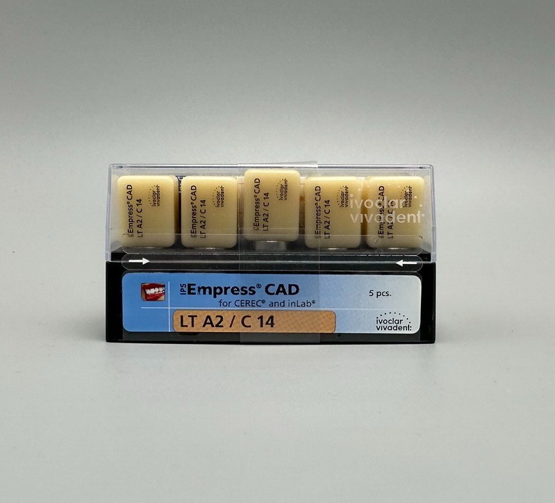 C14 Emax Dental LT A2/C14 Glass Ceramic Lithium Dislicate CAD Cerec Blocks*5