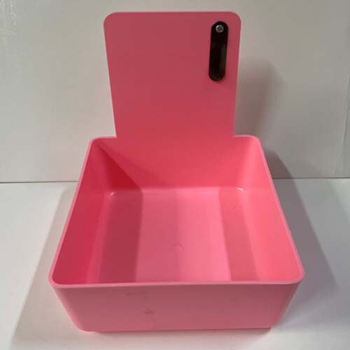 Pink Dental Lab Pan w/ Stainless Steel Clip 12pk 7″ x 5¾” x 2½” Made in the USA