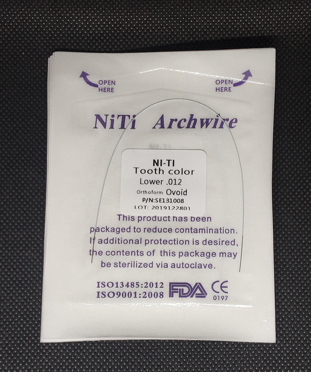 20Packs Dental Orthodontic Super Elastic Niti 5 Colors Round Arch Wires Ovoid