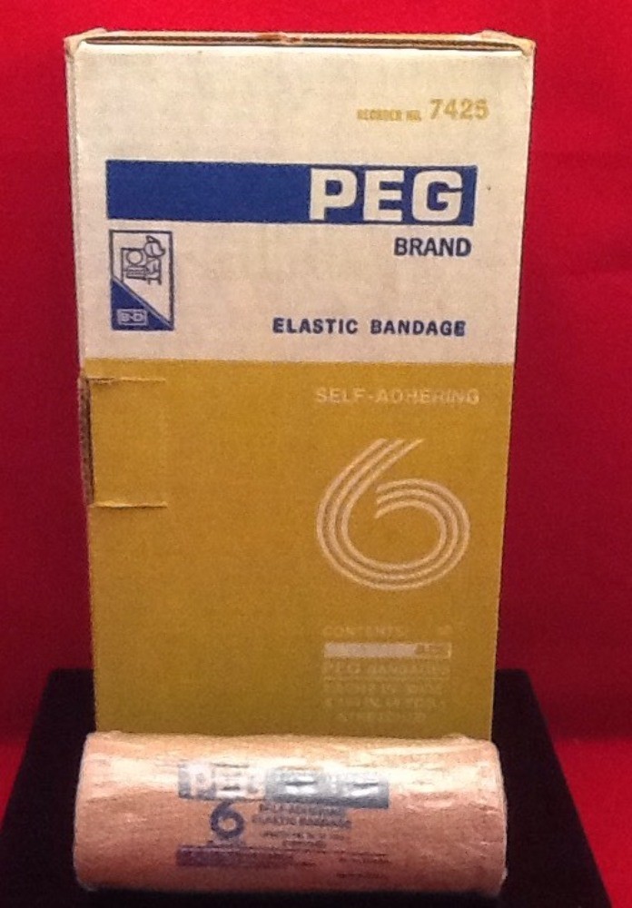 QTY 10, NEW PEG BRAND SELF ADHERING ELASTIC BANDAGE 6″ x 12′ stretched