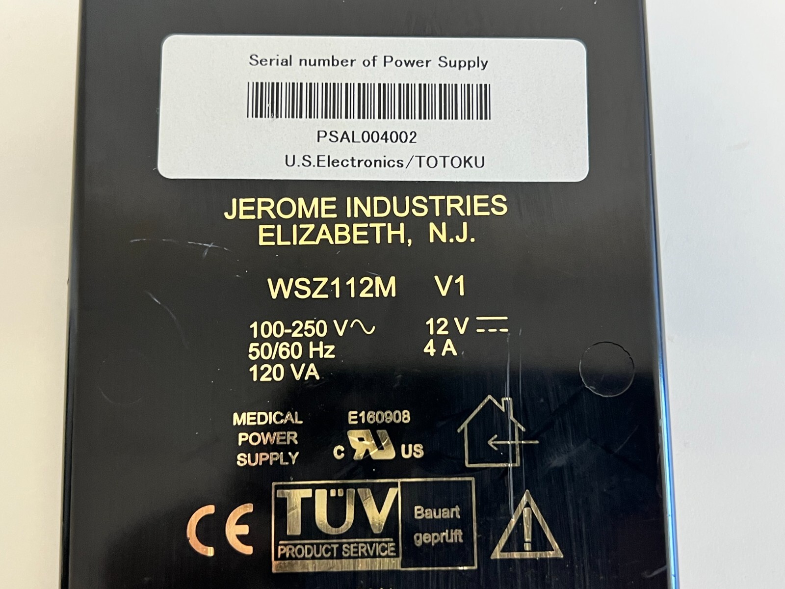 QQ13: Jerome Industries Medical WSZ112M Power Supply