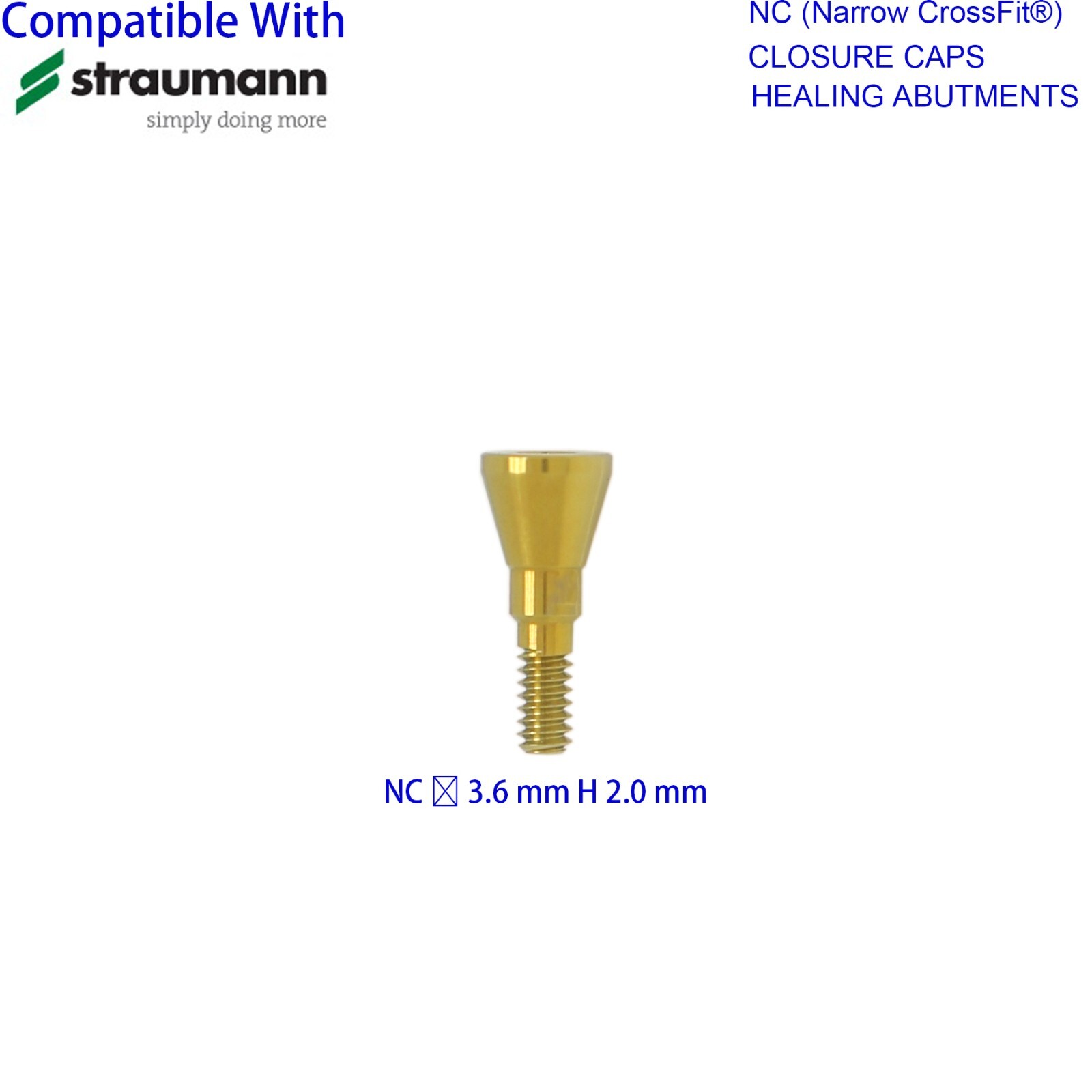Dental Mini Healing Abutment Healing Closure Cap Fit for Straumann ITI