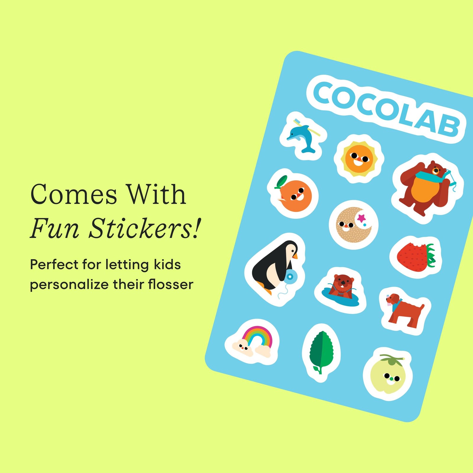 Kids Reflosser by Cocolab, Reusable Floss Holder, BPA Free Flosser for Blue