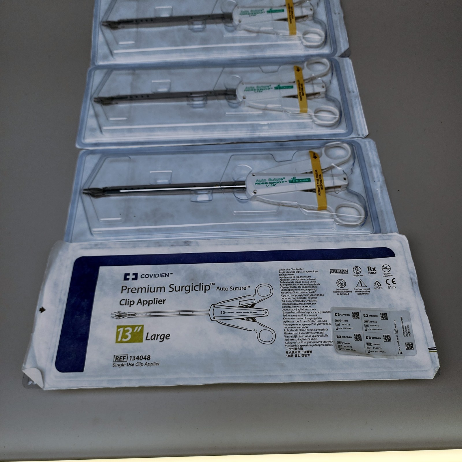 134048 Auto Suture+Premium Surgiclip Applier 13″ L 4-Pk NEW 2027
