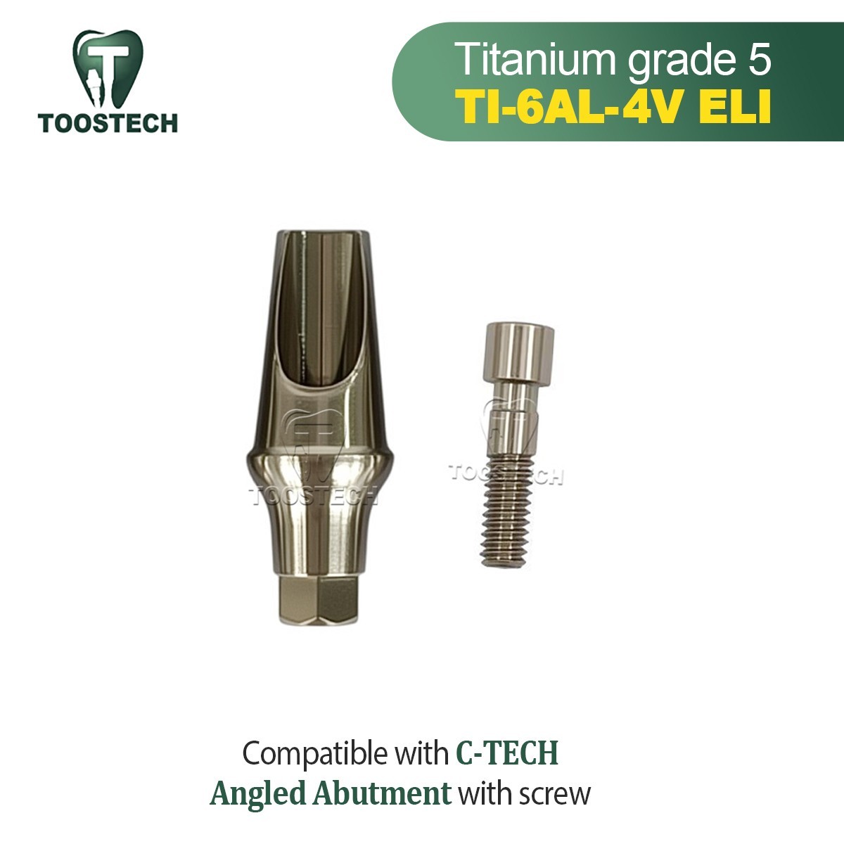 Titanium Angulate abutment Angled abutment fits C-TECH 25 degree D4.5mm