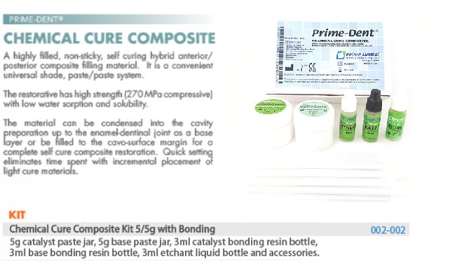 Prime-Dent Dental Self Cure Composite Cracked Tooth Kit Repair 5g
