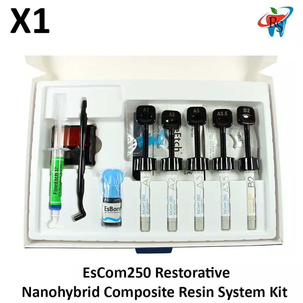 Dental Spident EsCom250 Restorative Light Cure Nanohybrid Composite Resin System
