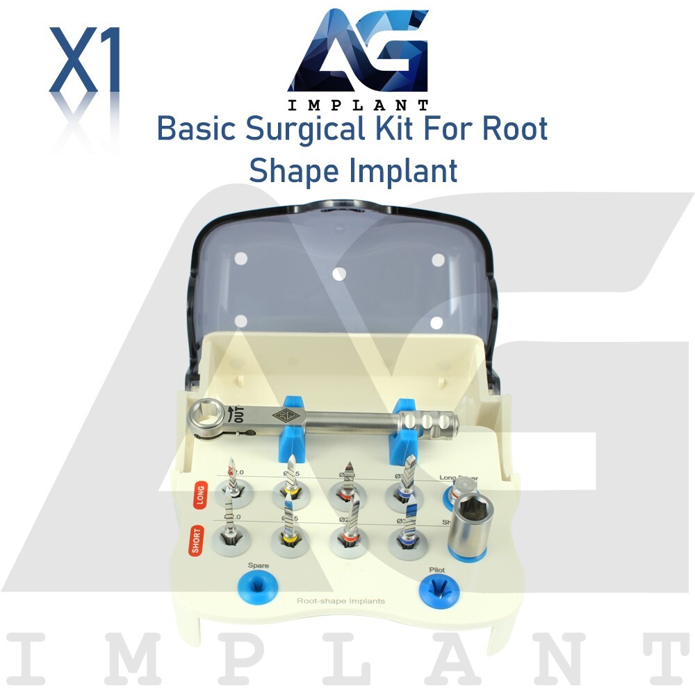 Dental Basic Kit For Root Shaped One Piece Fixtures Stainless Steel Tool