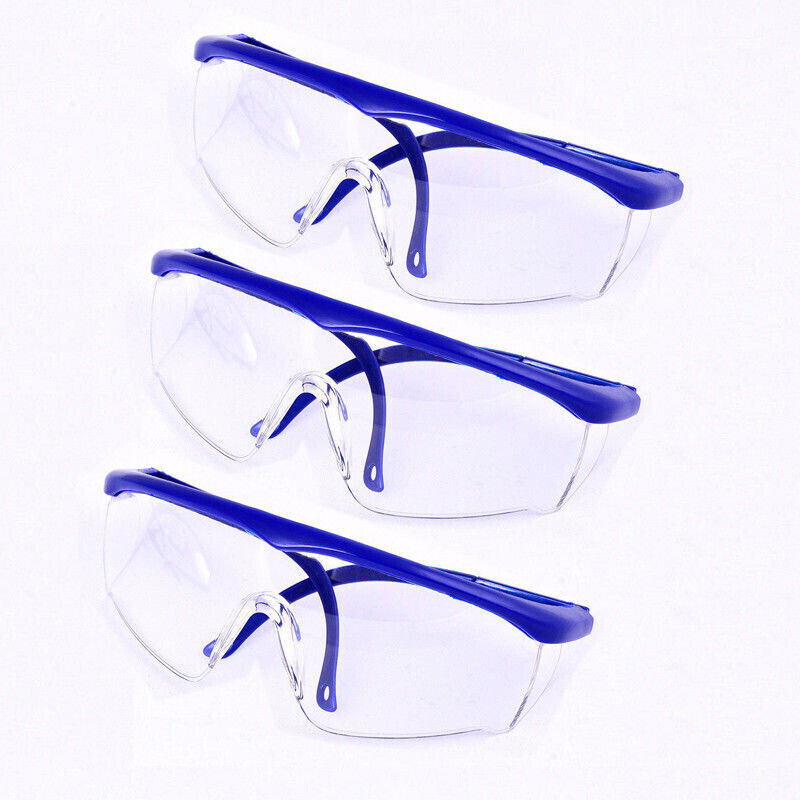 3x Dental Protective Anti-fog Blue Frame Eyes Goggle Glasses Light Curing Safety