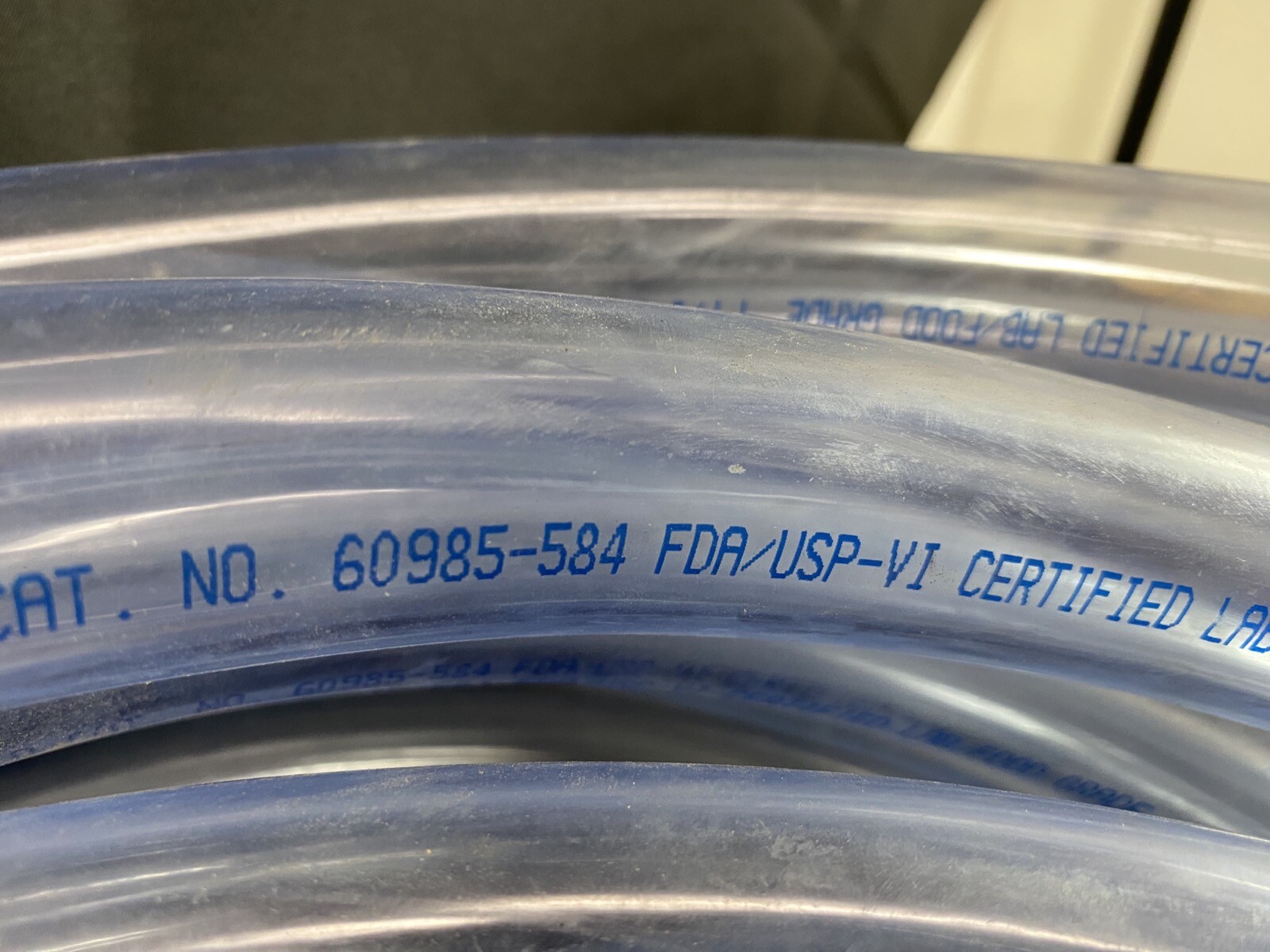 VWR Signature 1″ ID 1.25″ OD 1/8″ Wall Clear PVC Tubing 36′ L 60985-584 (36’/Pk)