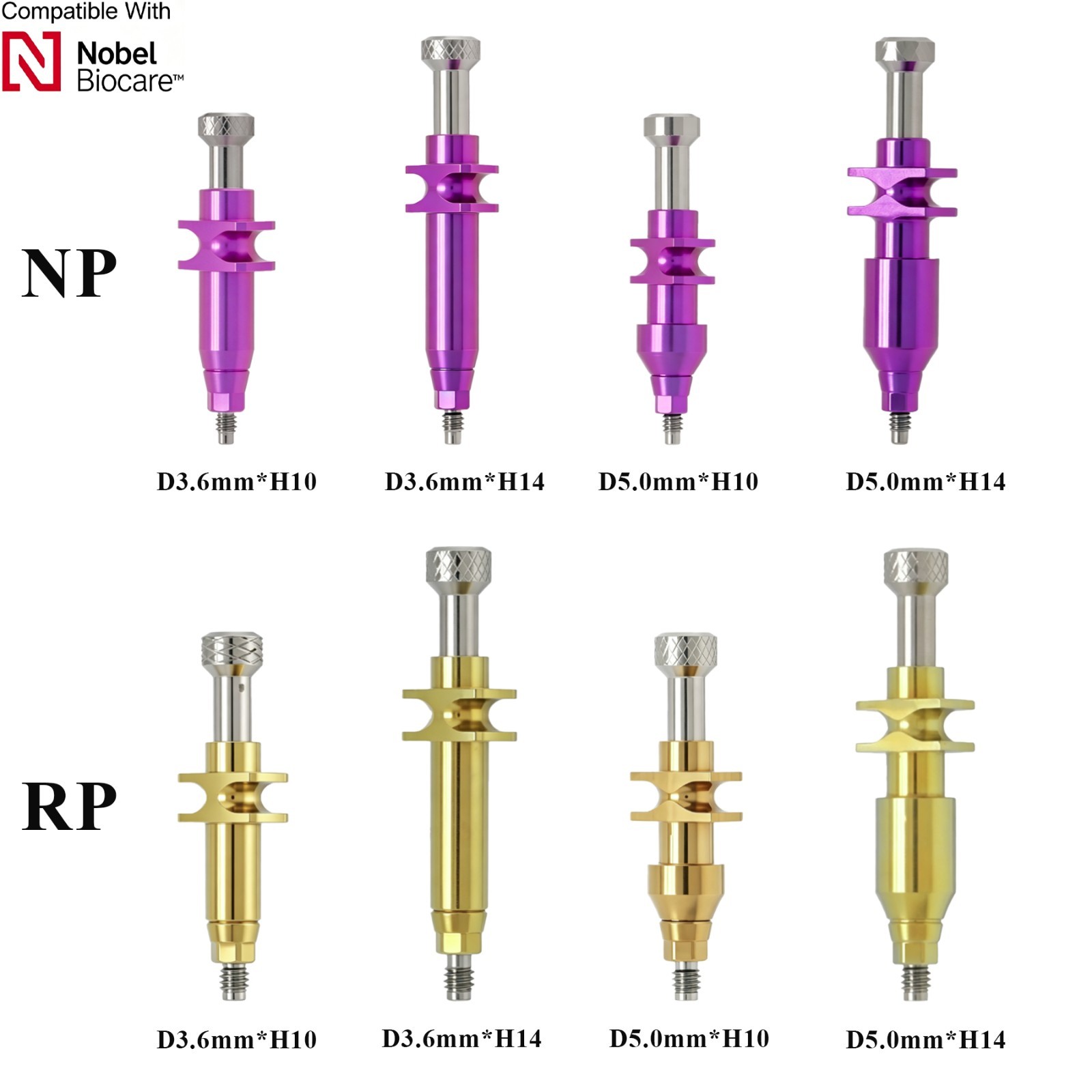 Dental Impression Coping Transfer Tray/Scan/Body/Analog Fit Nobel Active RP/NP