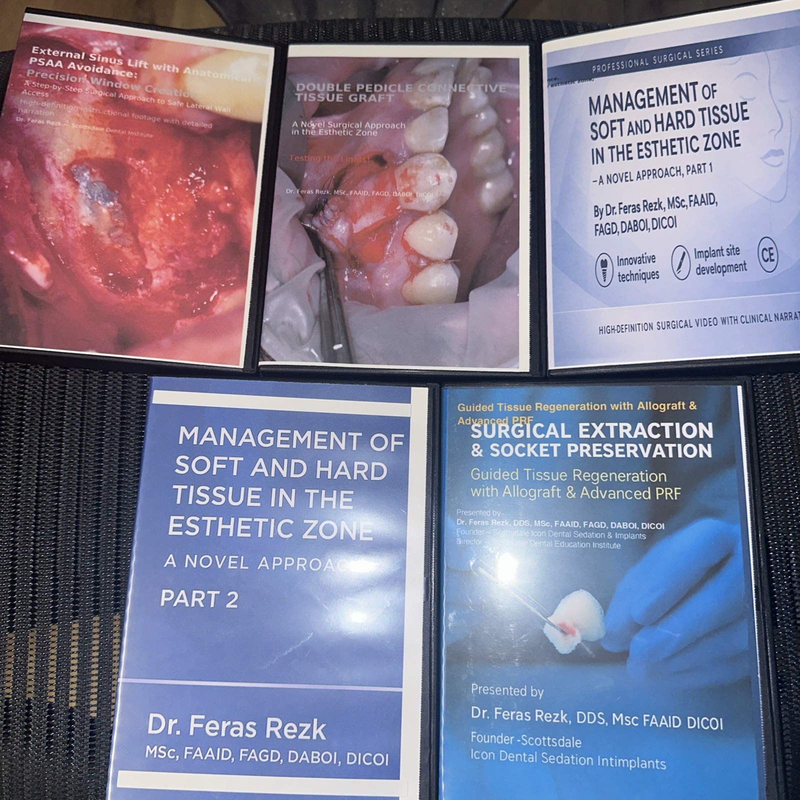 5 Dental advance education surgical DVD for dental implants training complete