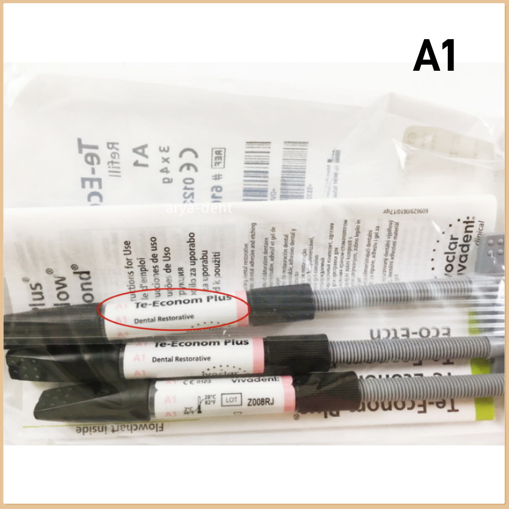 3pcs Ivoclar Vivadent Dental Light Cure Composite TE-Econom Plus Resin A1/A2/A3
