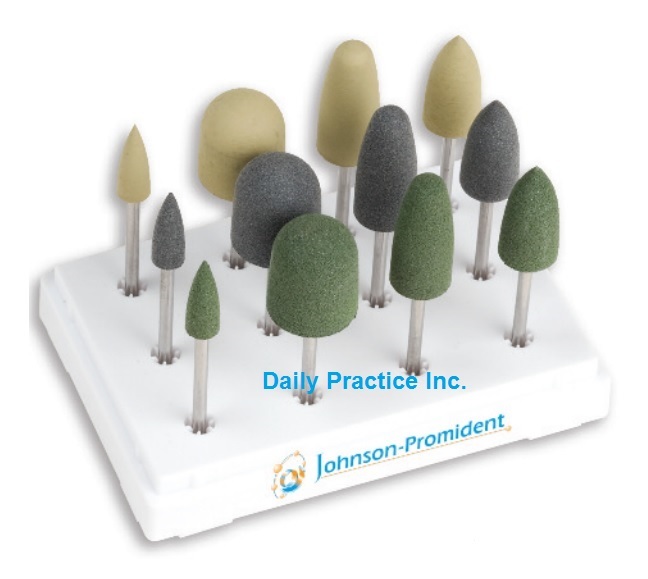 Johnson-Promident Silicone Acrylic Polishing Kit HP All Grits & Shapes NTI Type