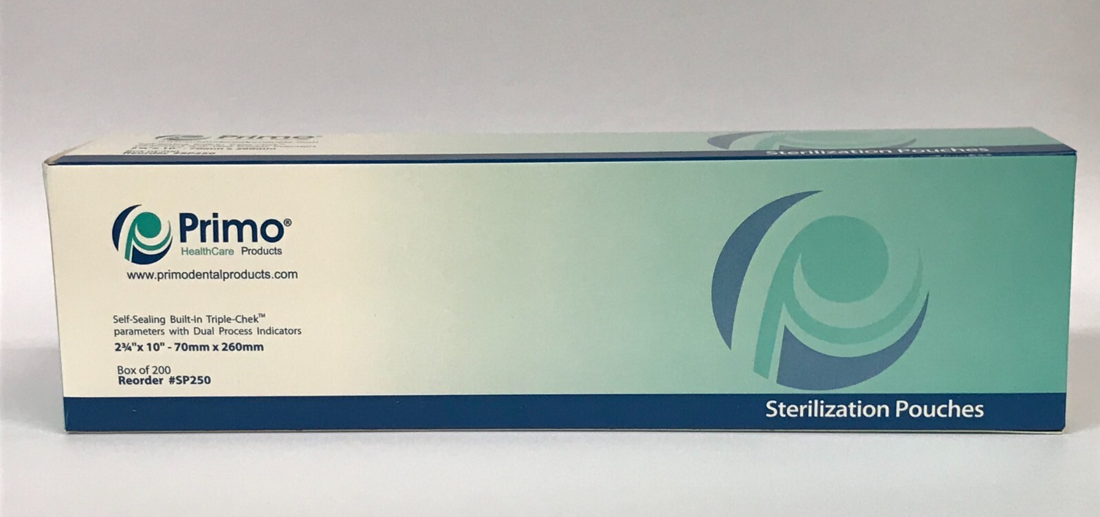 Primo Triple Chek Sterilization Pouch 2.75 x 10 (200) Bags Dental Tattoo Nail