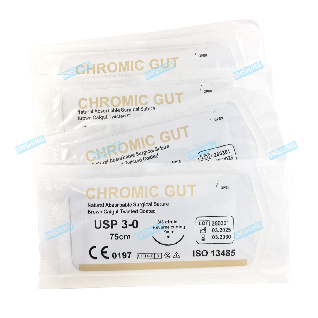 1000Pcs Absorbable Dental Oral CHROMIC GUT PGA Natural