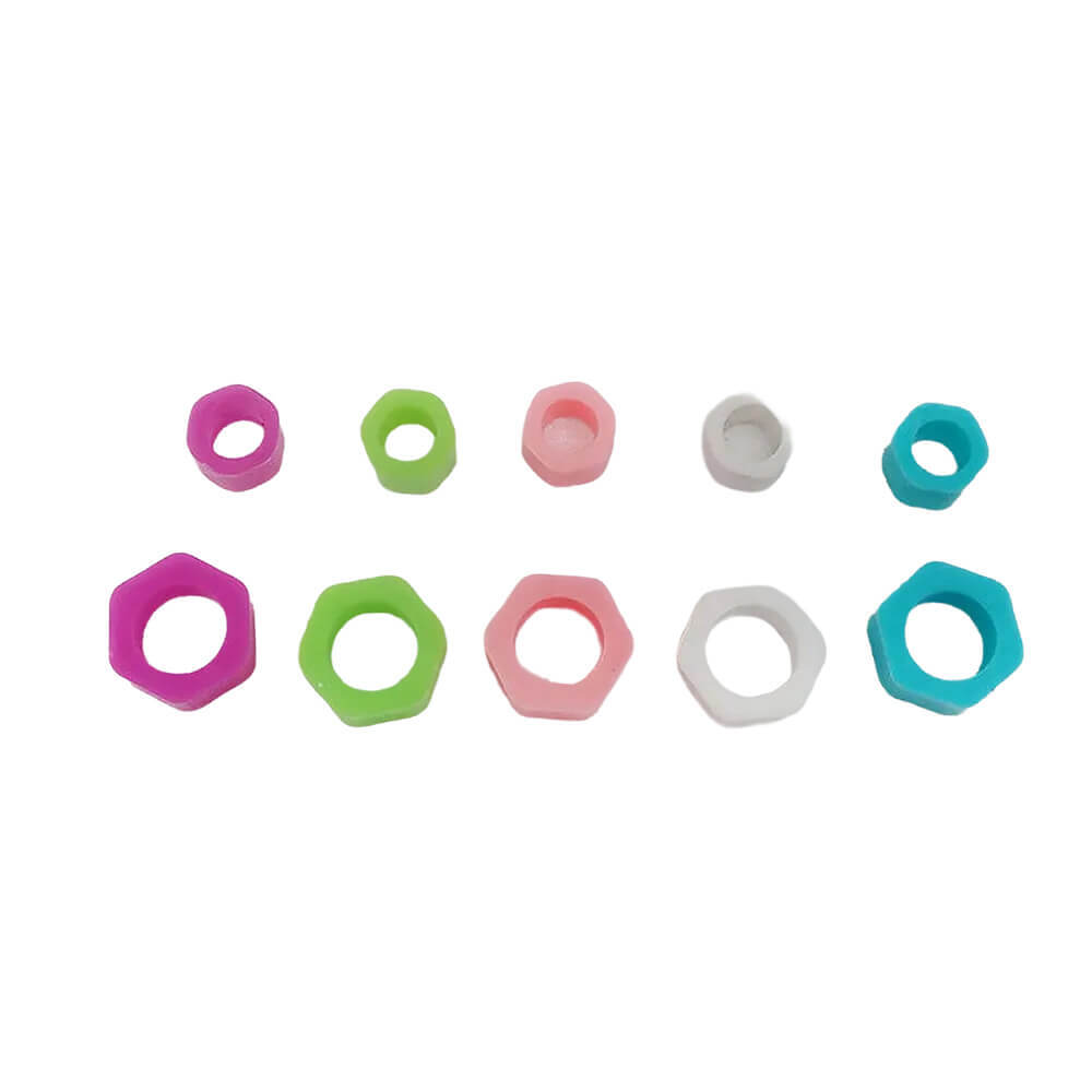 1 Box Dental Instrument Code Ring Plain Color Small Size Green 100pcs/box