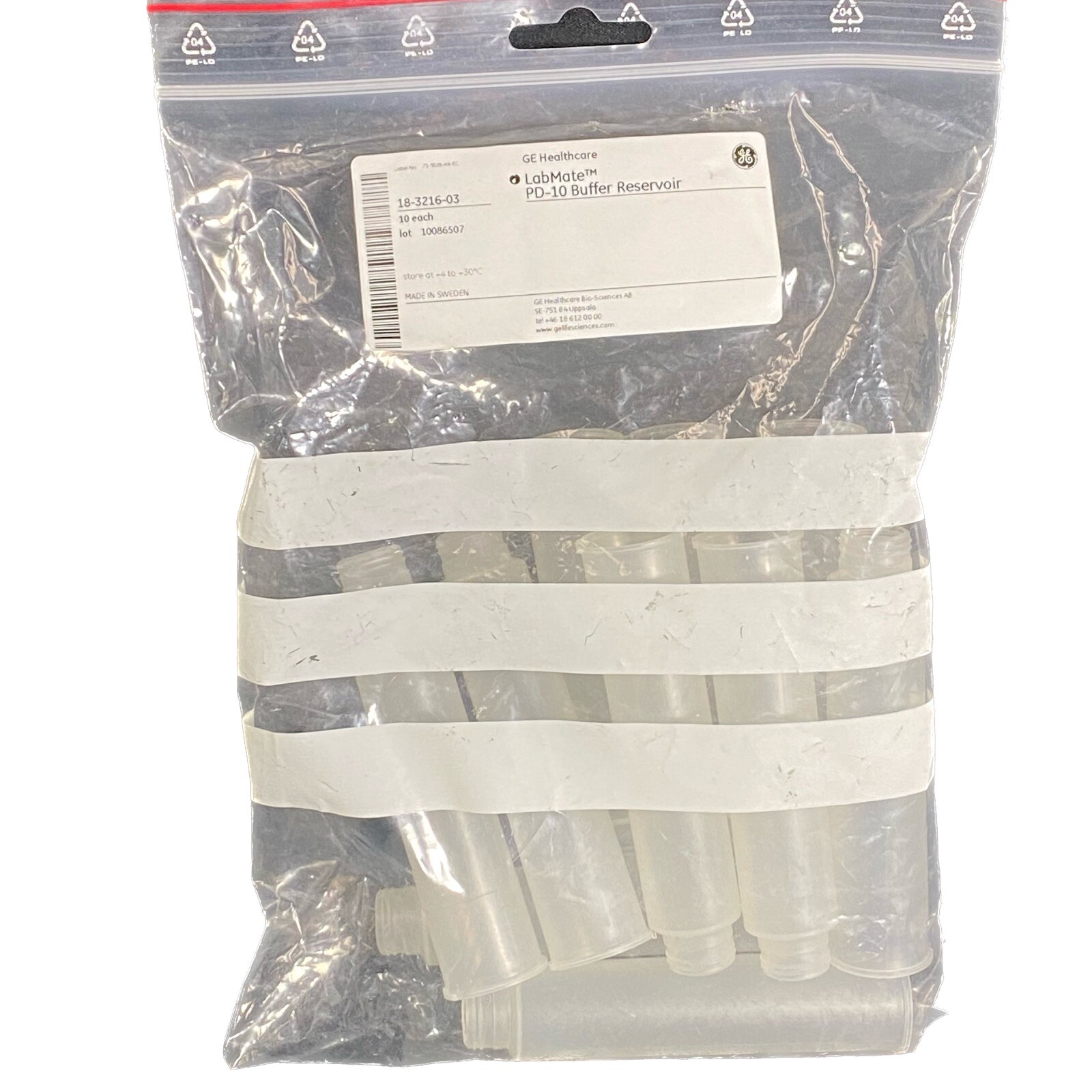 (10) GE Healthcare Cytiva LabMate PD-10 Buffer Reservoir 18-3216-03