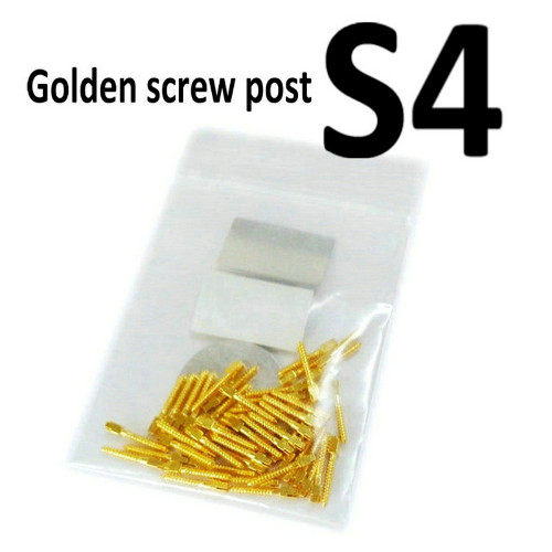 30 Pcs Dental Screw Post Endo Root Canal Conical Refills Golden/Titanium/Steel