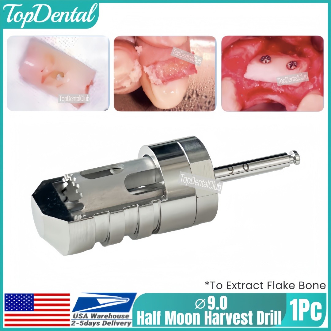 USA Dental SLT Half Moon Harvest Drill Semilunar Technique Bone Collector Drill