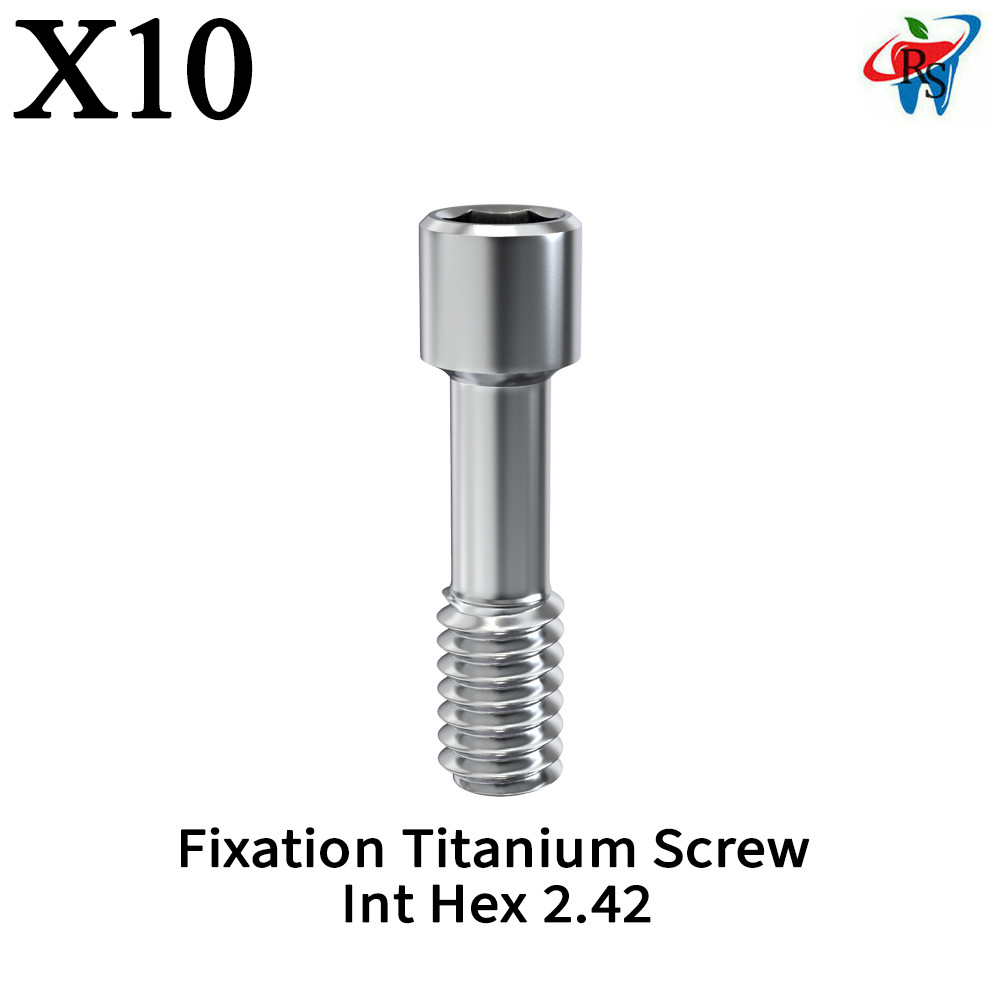 10x Titanium Grade 5 Fixation Screw Int Hex 2.42 8mm Precision Component