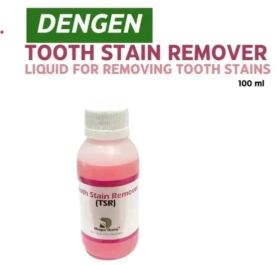 Dengen Dental Tooth Stain Remover Liquid TSR 100ml Cleaning Whitening Free Ship