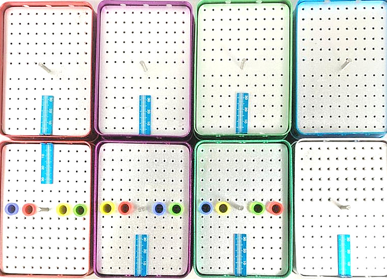 RULER Dental Endo Box for storing Files Burs & GP/PP Points 112 Holes in 5 Color