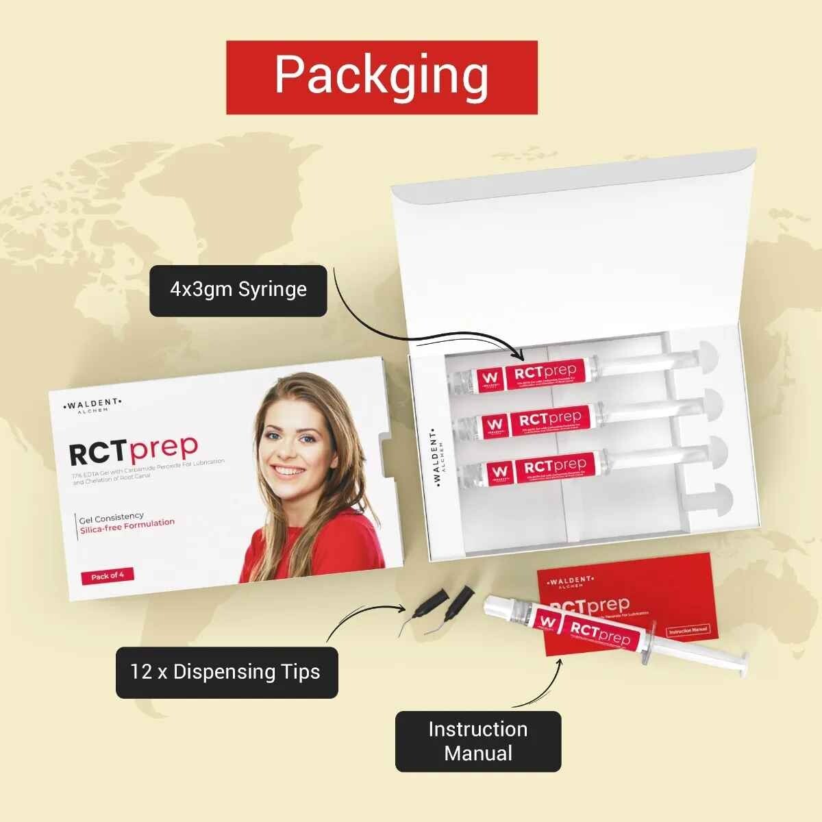Waldent RCTprep 17% EDTA Gel 4X3m Economy Pack Dental Use