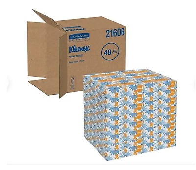 KIMBERLY-CLARK FACIAL TISSUE, WHITE, 125/BOX, 48 BOXES/CASE, 1 CASE, 21606